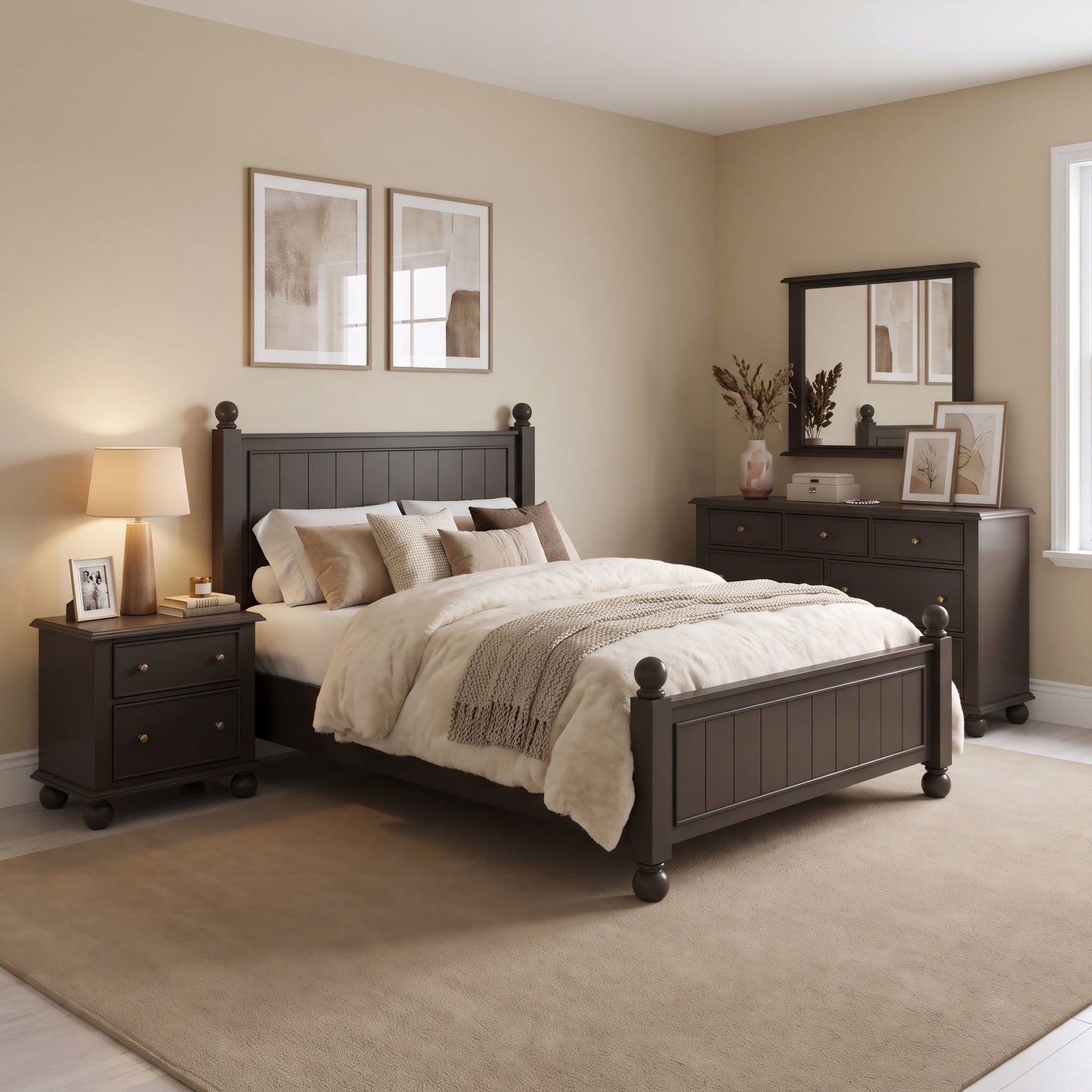 Kellie Bourbon 2-Drawer Nightstand