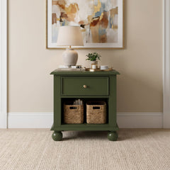 Kellie Juniper 1-Drawer Nightstand - Ornate Home