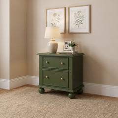 Kellie Juniper 2-Drawer Nightstand - Ornate Home