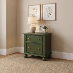 Kellie Juniper 2-Drawer Nightstand - Ornate Home