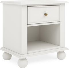 Kellie Milkstone 1-Drawer Nightstand - Ornate Home