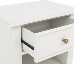 Kellie Milkstone 1-Drawer Nightstand - Ornate Home