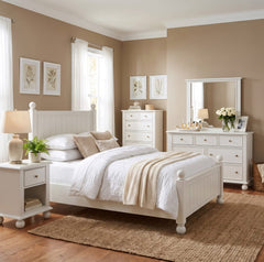 Kellie Milkstone 1-Drawer Nightstand - Ornate Home