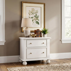 Kellie Milkstone 2-Drawer Nightstand - Ornate Home