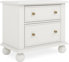 Kellie Milkstone 2-Drawer Nightstand - Ornate Home