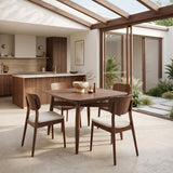 Kellua Beige & Walnut Dining Chair (Set of 2) - Ornate Home