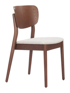 Kellua Beige & Walnut Dining Chair (Set of 2) - Ornate Home