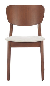 Kellua Beige & Walnut Dining Chair (Set of 2) - Ornate Home
