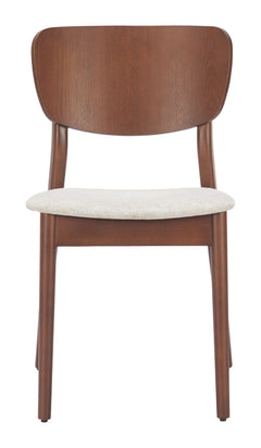 Kellua Beige & Walnut Dining Chair (Set of 2) - Ornate Home