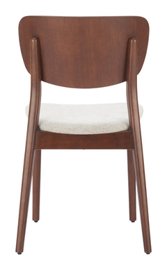 Kellua Beige & Walnut Dining Chair (Set of 2) - Ornate Home