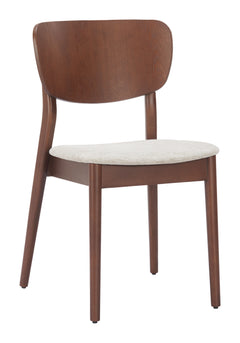 Kellua Beige & Walnut Dining Chair (Set of 2) - Ornate Home