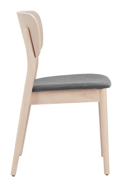 Kellua Gray & Natural Dining Chair (Set of 2) - Ornate Home