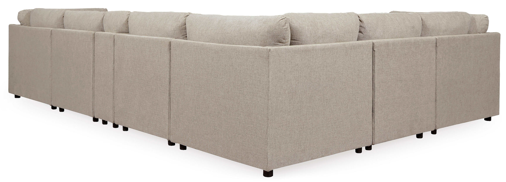 Kellway Bisque 7pc Sectional Sofa w/ Storage Console - Ornate Home