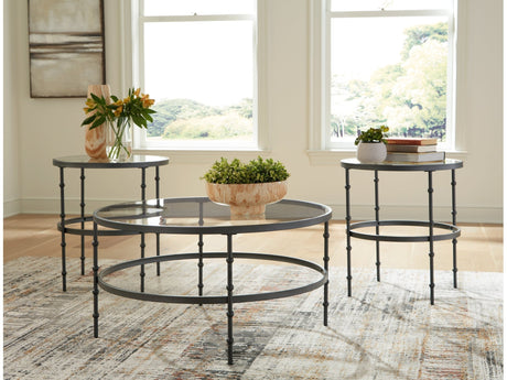 Kellyco Gunmetal Occasional Table Set (Set of 3) - Ornate Home