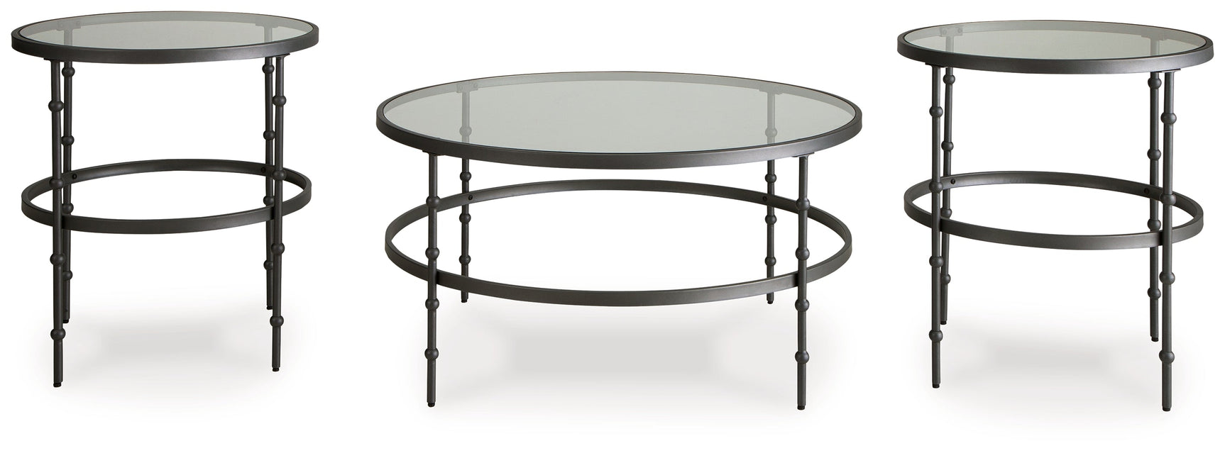 Kellyco Gunmetal Occasional Table Set (Set of 3) - Ornate Home