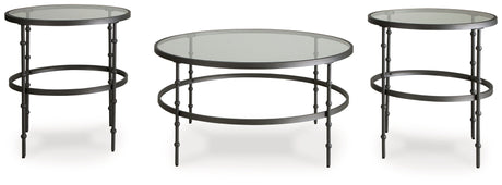 Kellyco Gunmetal Occasional Table Set (Set of 3) - Ornate Home