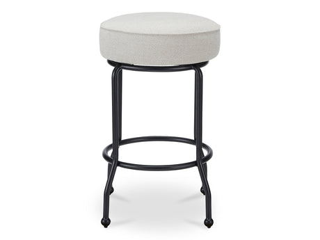 Kelsey Beige Swivel Counter Stool - Ornate Home