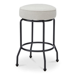 Kelsey Beige Swivel Counter Stool - Ornate Home