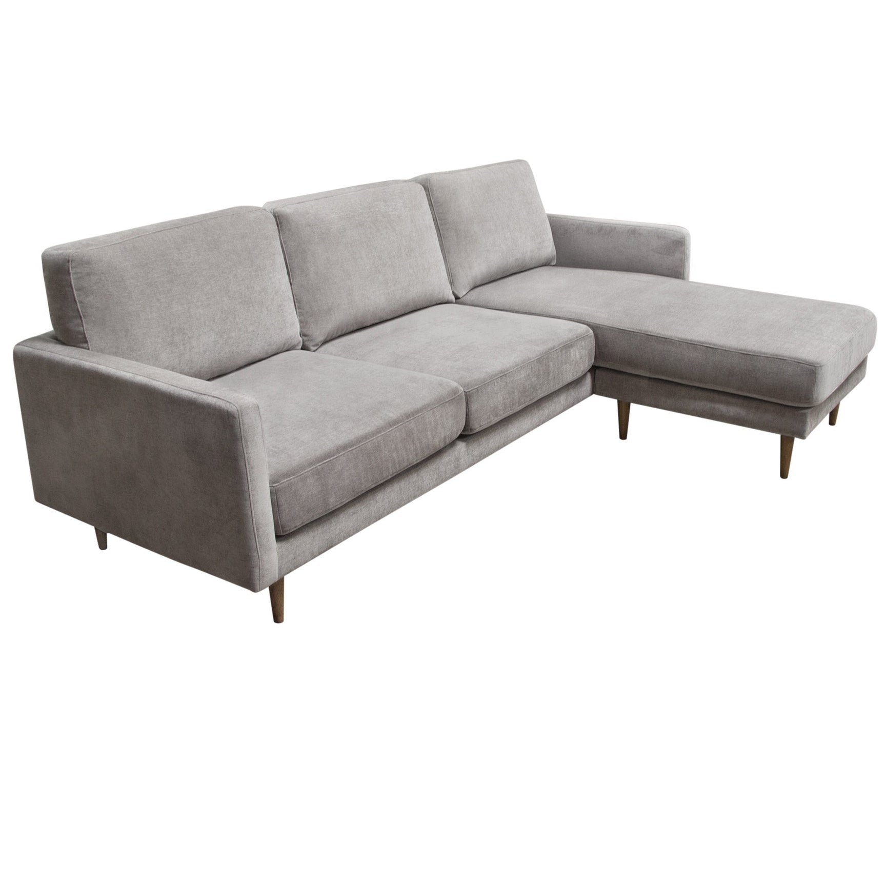 Kelsey Grey Reversible Chaise Sectional - Ornate Home