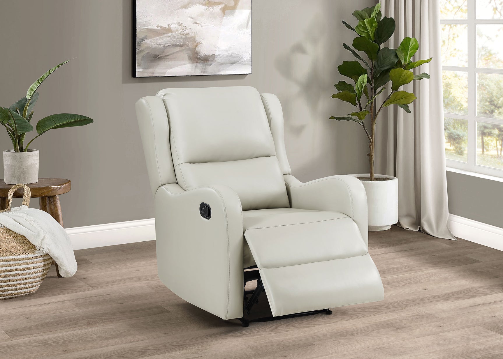 Kelsey Ivory Recliner - Ornate Home
