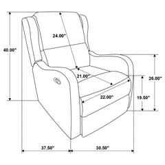 Kelsey Ivory Recliner - Ornate Home