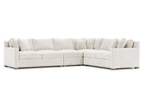 Kelsey White/Cream Fabric Sectional - Ornate Home
