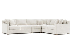Kelsey White/Cream Fabric Sectional - Ornate Home