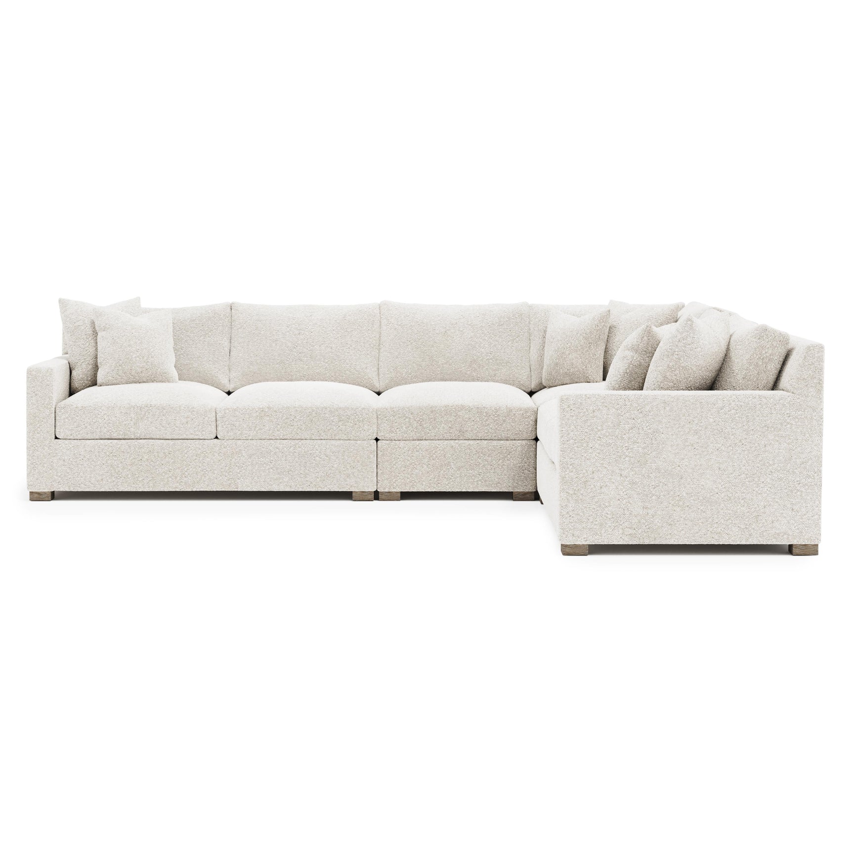 Kelsey White/Cream Fabric Sectional - Ornate Home