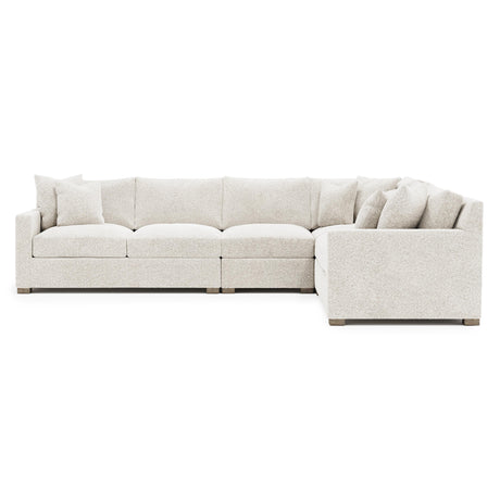 Kelsey White/Cream Fabric Sectional - Ornate Home
