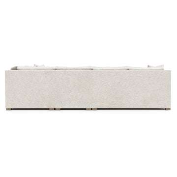 Kelsey White/Cream Fabric Sectional - Ornate Home