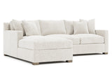 Kelsey White/Cream Fabric Sectional - Ornate Home