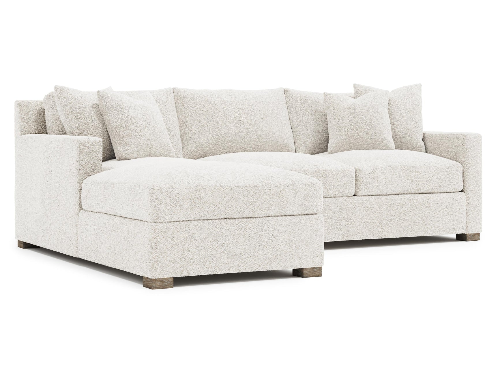 Kelsey White/Cream Fabric Sectional - Ornate Home