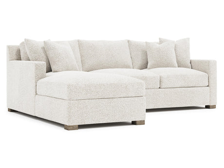 Kelsey White/Cream Fabric Sectional - Ornate Home