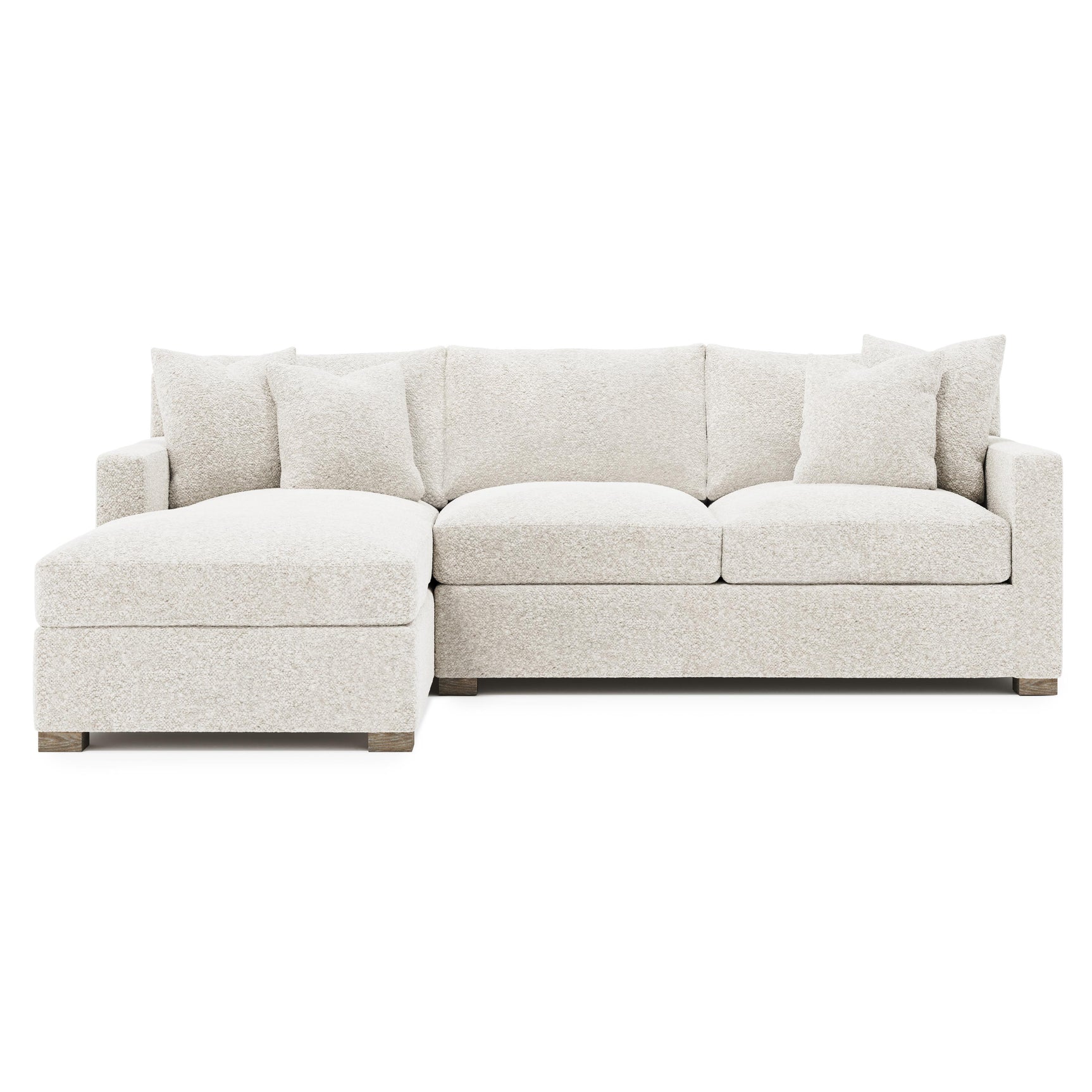 Kelsey White/Cream Fabric Sectional - Ornate Home