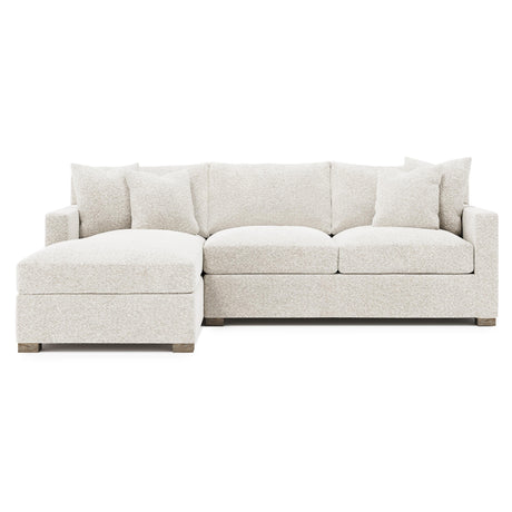 Kelsey White/Cream Fabric Sectional - Ornate Home