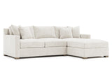Kelsey White/Cream Fabric Sectional - Ornate Home