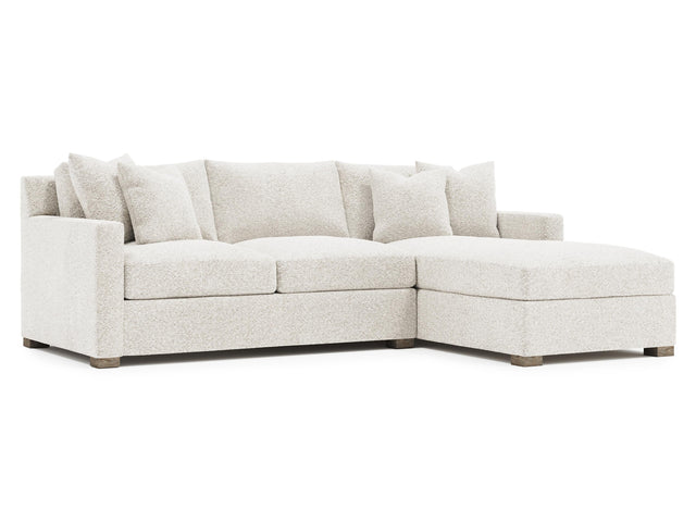 Kelsey White/Cream Fabric Sectional - Ornate Home