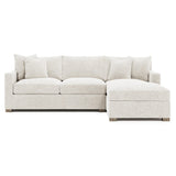 Kelsey White/Cream Fabric Sectional - Ornate Home