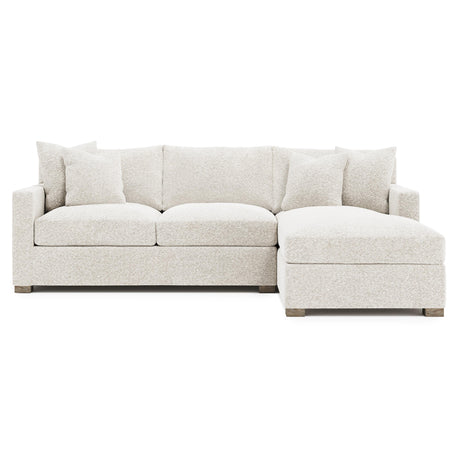 Kelsey White/Cream Fabric Sectional - Ornate Home