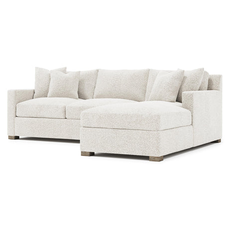 Kelsey White/Cream Fabric Sectional - Ornate Home