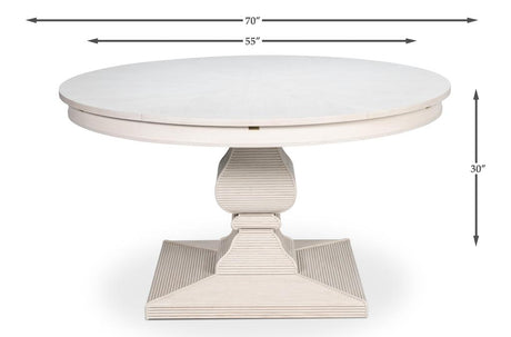 Kelso Jupe White Dining Table - Ornate Home