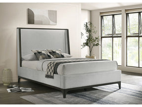 Kelso Light Gray/Dark Gray E.King Bed - Ornate Home