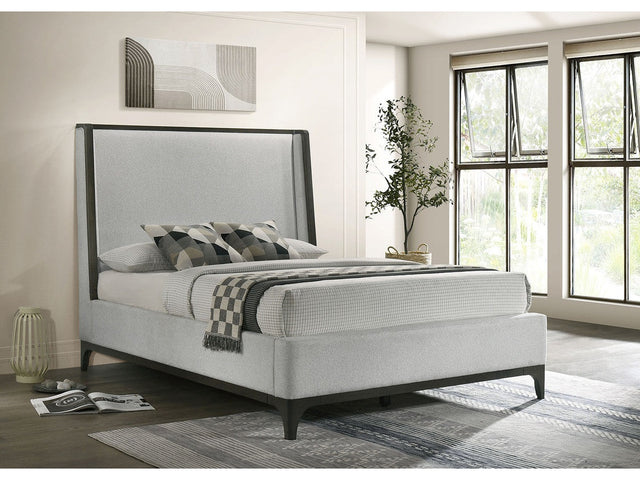 Kelso Light Gray/Dark Gray E.King Bed - Ornate Home