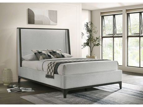Kelso Light Gray/Dark Gray Queen Bed - Ornate Home