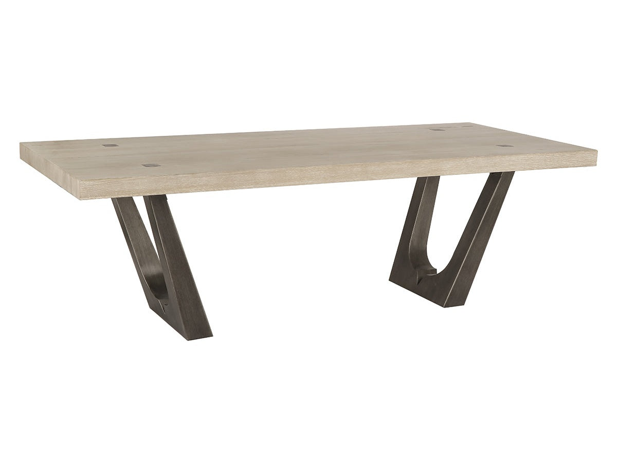 Kelso Natural/Black Dining Table - Ornate Home