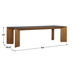 Kelvin Gray/Woodtone Modern Dining Table - Ornate Home