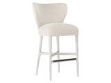 Kemp Glacier White/White/Cream Fabric Bar Stool - Ornate Home