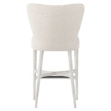 Kemp Glacier White/White/Cream Fabric Bar Stool - Ornate Home