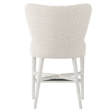 Kemp Glacier White/White/Cream Fabric Counter Stool - Ornate Home