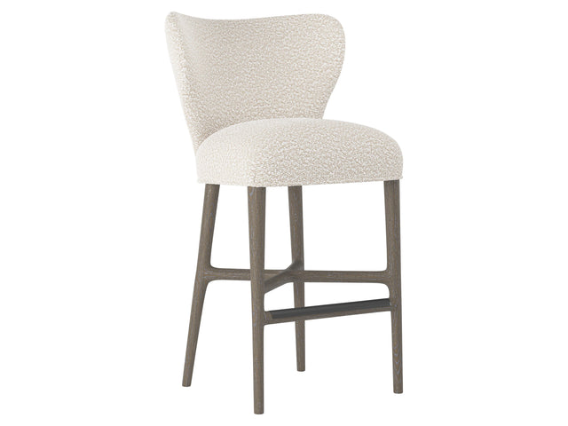 Kemp Portobello/White/Cream Fabric Bar Stool - Ornate Home